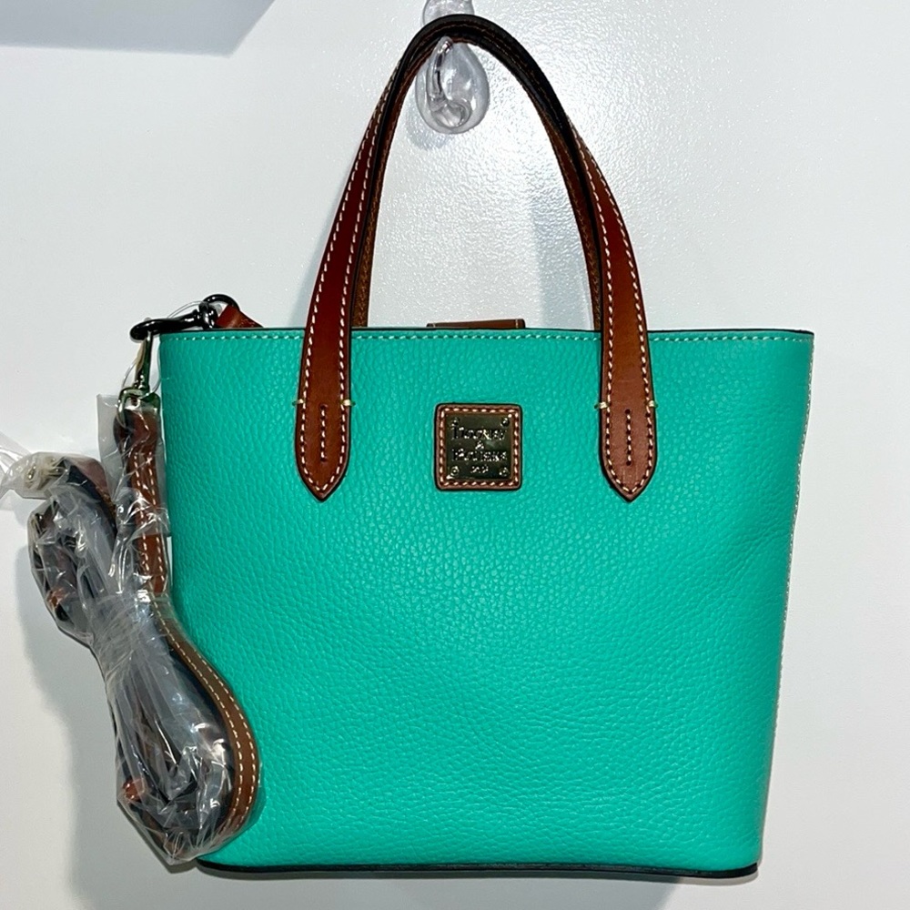 NWT! Dooney & Bourke Mini Waverly Jade Pebble Grain Leather - Picture 1 of 17